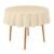 Toalha de Mesa Redonda 4 Lugares Jacquard Melli Natural