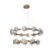 Pendente Led Vidro Metal Bronze 84w 3000k