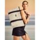 Bolsa Praia Hope Resort Bicolor Off White E Preto TU
