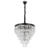 Pendente Cristal Metal Preto Cromado 55cm Palace