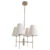 Lustre Tecido Aluminio Dourado 48x28cm Thomas