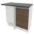 Balcão De Canto Madesa Acordes Glamy 100% Mdf 1 Porta Branco/Rustic Marrom