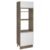 Torre Quente Madesa Glamy 70 Cm 3 Portas Rustic/Branco Marrom