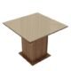 Mesa Madesa Quadrada Tampo De Vidro 5363 Rustic/Crema Marrom