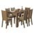 Conjunto Sala De Jantar Madesa Maris Mesa Tampo De Madeira Com 6 Cadeiras Rustic/Bege Marrom Marrom