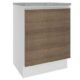 Balcão Madesa Glamy 60 Cm 1 Porta Branco/Rustic Marrom