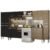 Cozinha Completa Madesa Emilly Joy Com Armário E Balcão 15 Portas 1 Gaveta Rustic/Preto Marrom