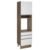 Torre Quente Madesa Glamy 60 Cm 1 Porta 3 Gavetas Rustic/Branco Marrom