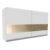 Armário Aéreo Madesa Glamy 120 Cm 2 Portas Com Vidro – Branco Branco Branco