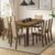 Conjunto Sala De Jantar Madesa Miriam Mesa Tampo De Madeira Com 6 Cadeiras Rustic/Crema/Floral Hibiscos Marrom