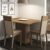 Conjunto Sala De Jantar Madesa Gabi Mesa Tampo De Madeira Com 2 Cadeiras Rustic/Crema/Pérola Marrom