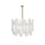 Pendente Vidro Metal Dourado 60cm