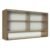 Armário Aéreo Madesa Glamy 2 Portas De Correr De Vidro Boreal E 1 Nicho Rustic Marrom