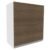 Armário Aéreo Madesa Acordes Glamy 100% Mdf 60 Cm 1 Porta Branco/Rustic Marrom