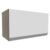 Armário Aéreo Madesa Glamy 60 Cm 1 Porta Basculante Rustic/Branco Marrom