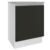 Balcão Madesa Glamy 60 Cm 1 Porta Branco/Preto Branco
