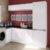 Kit Área De Serviço Madesa Acordes Glamy 100% Mdf Com Armário E Balcão De Canto Branco Branco