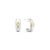 Brinco Argola Bombe em Prata 925 e Ouro Amarelo 18k com Topázio Incolor, 15mm