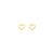 Brinco Baby Coração em Ouro Amarelo 18k