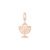 Pingente Life Religioso Menorah em Liga Rosé com Banho de Ouro Rosé 18k