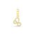 Pingente Life Signo Leão em Prata 925 com Banho de Ouro Amarelo 18k e Pedras Incolores