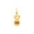Pingente Life Esporte Medalha 10k Run em Prata 925 com Banho de Ouro Amarelo 18k e Esmalte