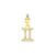 Pingente Life Signo Gêmeos em Prata 925 com Banho de Ouro Amarelo 18k e Pedras Incolores