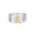Anel Letra K em Prata 925 e Ouro Amarelo 18k com Diamantes 0,06 ct