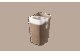 Porta-Escova Square Bios 8,2 x 8,2 x 12,3 cm – Bios com Branco Coza