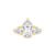 Anel Florence em Ouro Amarelo 18k com Cristais Naturais
