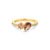 Anel Life Mocha em Prata 925 com Banho de Ouro Amarelo 18k, Pedras Marrons e Incolores