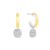 Brinco Argola Capri em Prata 925 e Ouro Amarelo 18k com Diamantes 0,62 ct
