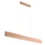 Pendente Led Madeira Castanho 34w Rettangolare
