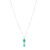 Colar Life Lotus em Prata 925 com Pedras Verdes e Incolores, 45cm