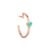 Argola Única Life Coração Esmaltado Com Banho Ouro Rosé