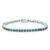 Pulseira Life Riviera II em Prata 925 com Pedras Verdes