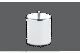Lixeira PP Tampa Inox Ø 18,5 x 23 cm – Branco Brinox