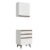 Kit Madesa Reims 60 Cm Com Armário Aéreo E Balcão Com 3 Gavetas Branco Branco