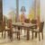 Conjunto Sala De Jantar Madesa Analu Mesa Tampo De Madeira Com 6 Cadeiras Rustic/Bege Marrom Marrom