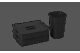 Kit para Organizar Quarto e Escritório 3 Peças Preto Coza