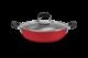 Wok Ø28cm com tampa e alças Saffron – Brinox 28 cm – Vermelho Brinox