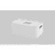 Cesta Grande Com Tampa Branco Fit Coza 30,5 X 18,5 X 12,4 Cm Branco