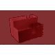 Porta-Guardanapo E Sachês Casual 14,1 X 10,6 X 9,4 Cm Vermelho Bold Coza Vermelho