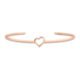 Bracelete Life Love II Coração com Banho Ouro Rosé