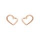 Brinco Life Love II Coração com Banho Ouro Rosé
