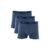 Kit 3 Cuecas Boxer Cotton Azul Jeans Escuro M