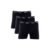 Kit 3 Cuecas Boxer Longa Cotton Plus Size Preto XXGG