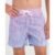 Short Praia Infantil Estampado Listrado Lilás Escuro M