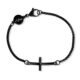 Pulseira Life Masculino Cruz Aço Preto 19,5 cm