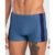 Sunga Boxer Lisa com Recorte Lateral Azul Jeans Escuro P